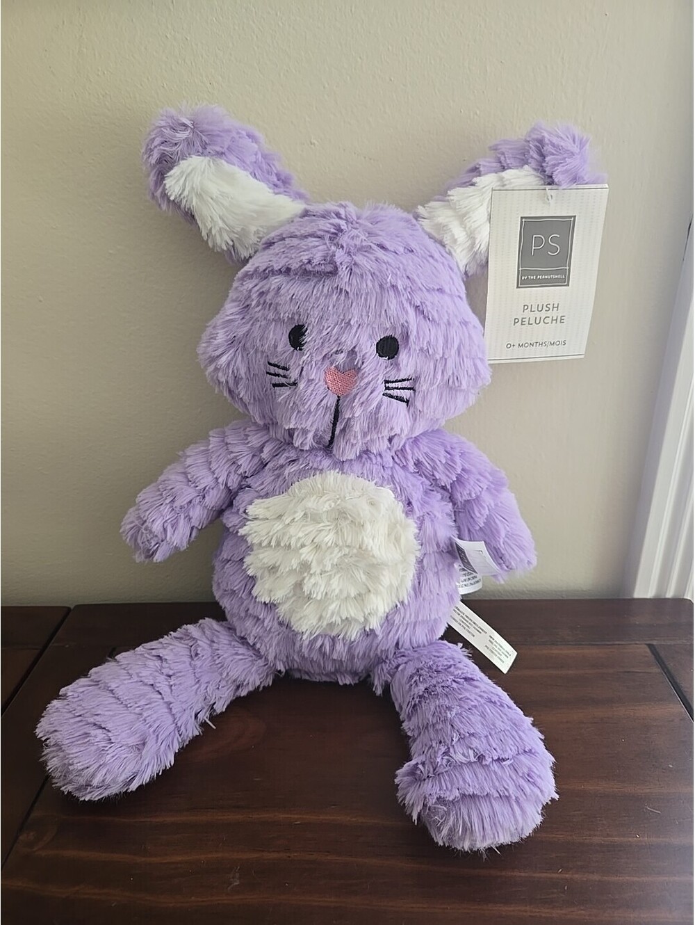 The Peanutshell Purple Bunny Rabbit Plush Stuffed Animal Purple Peanut Shell 16"